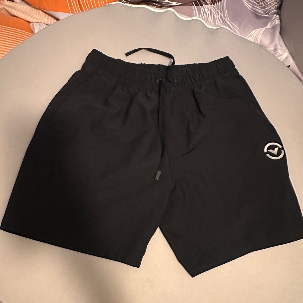 Virus Men's Black Athletic Drawstring Shorts